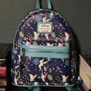 Loungefly Disney Tinkerbell Mini Backpack Glow In The Dark Teal